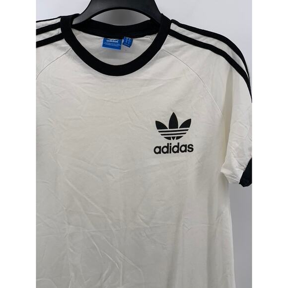 ADIDAS Men's White-Black California Short Sleeve Crewneck T-Shirt SZ M - Picture 5 of 10
